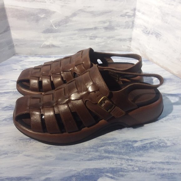 Dansko  Men\'s Brown Leather Fisherman Sandals size 9 main image 9